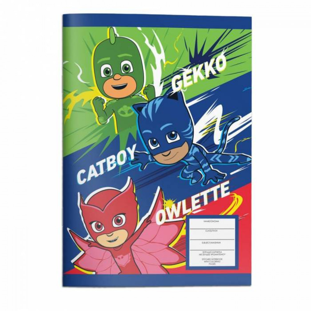 Τετράδιο καρφίτσα Pj Masks 17x25 40Φ.