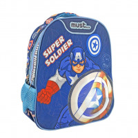 Τσάντα Nηπιαγωγείου Must Captain America super soldier 27x10x31cm