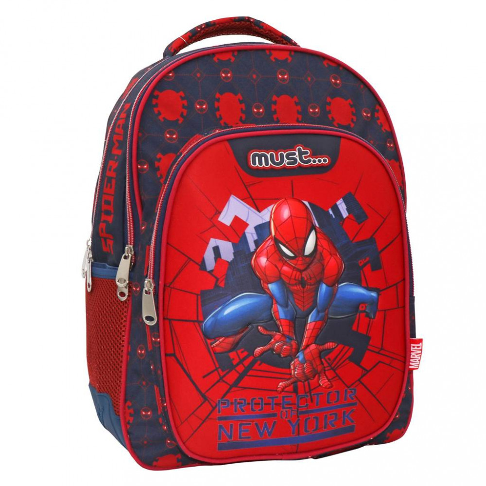 Σχολική τσάντα Must πολυθεσιακή Spiderman protector of New York 32x18x43cm