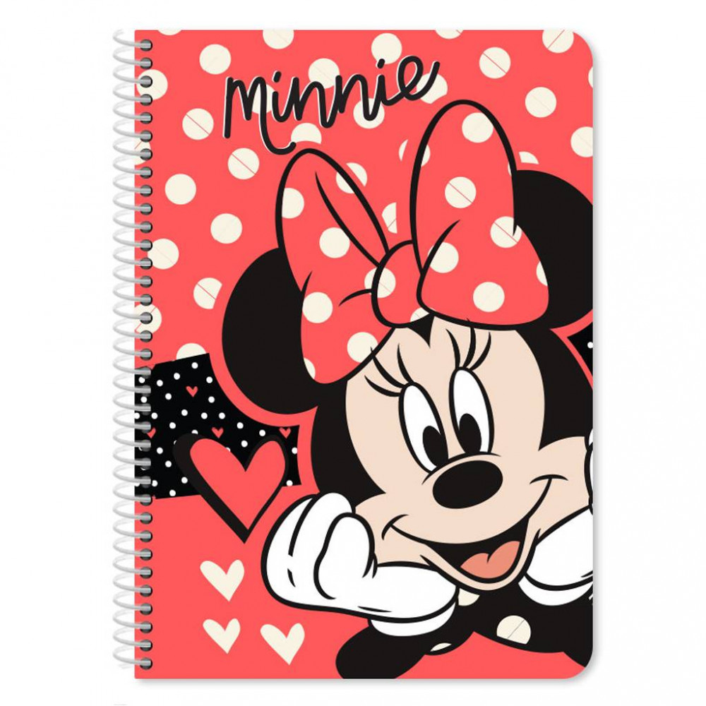 Τετράδιο σπιράλ Minnie 2 θεμάτων 17x25 60φ.