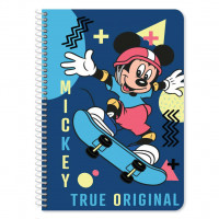 Τετράδιο σπιράλ Mickey 2 θεμάτων 17x25 60φ.