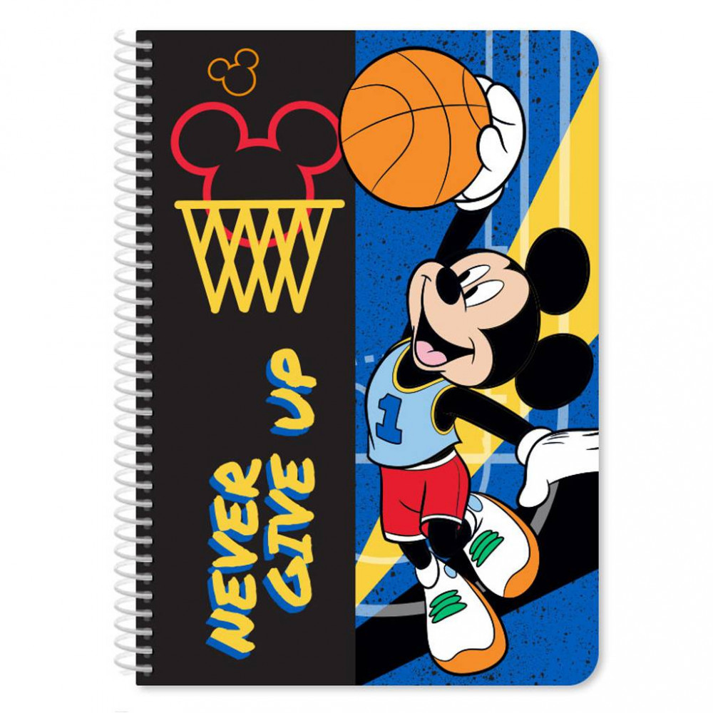 Τετράδιο σπιράλ Mickey 2 θεμάτων 17x25 60φ.