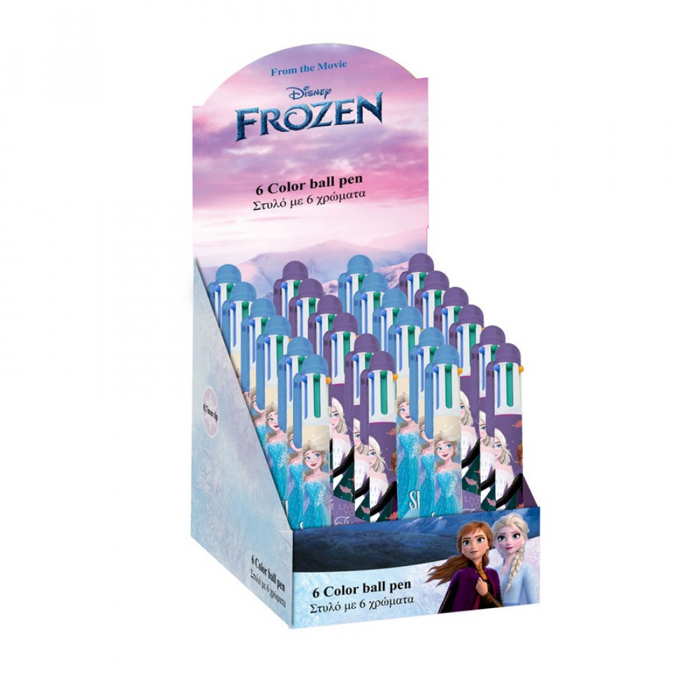 Στυλό Frozen με 6 χρώματα 2 σχέδια
