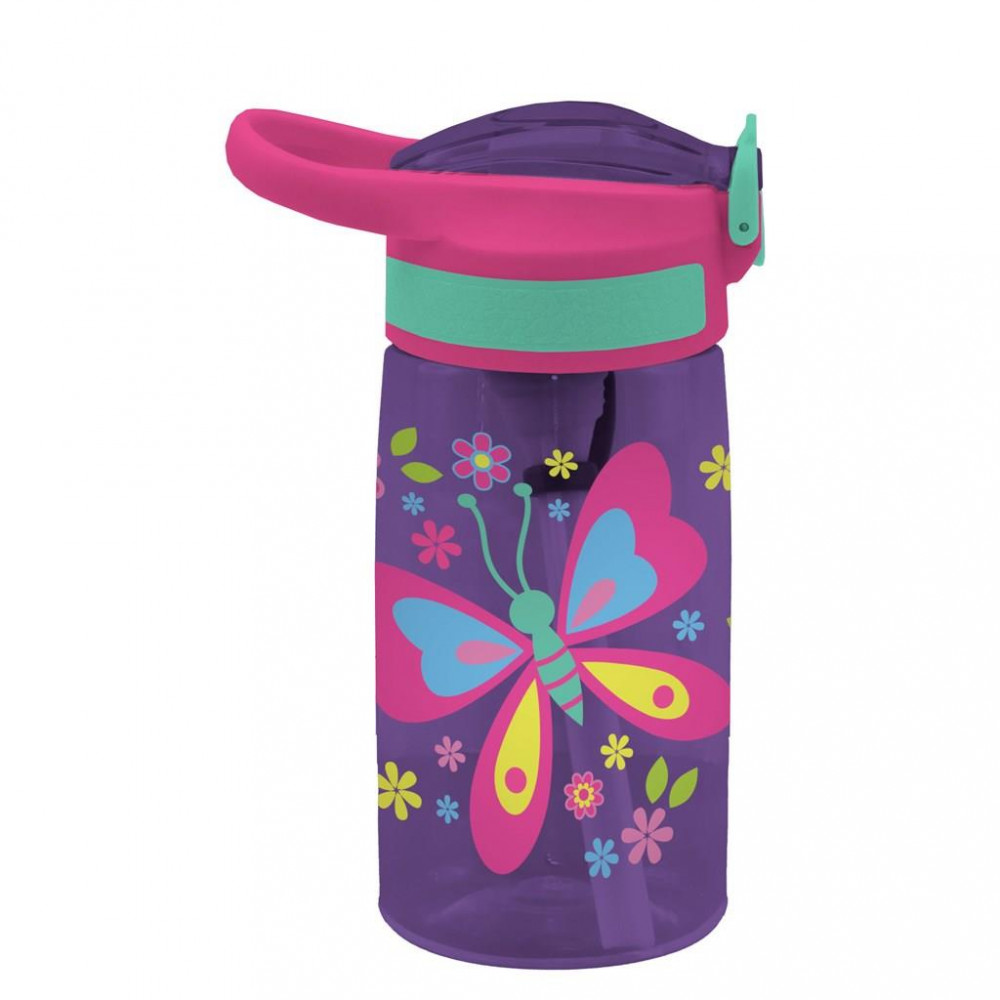 Παγούρι Must πλαστικό PCTG butterfly με καλαμάκι 500ML