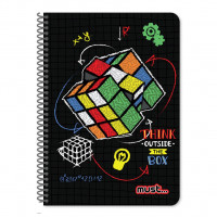 Τετράδιο σπιράλ Must Rubik 2 θεμάτων 17x25 60φ.