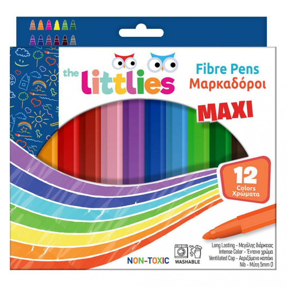 Μαρκαδόροι The Littlies Χοντροί Maxi 12τεμ.