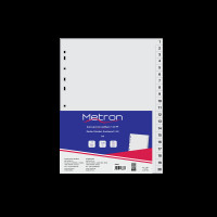 Διαχωριστικά Metron πλαστικά Α4 1-20 γκρι