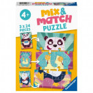 Παζλ Ravensburger 3X24 Mix & Match αστεία ζωάκια