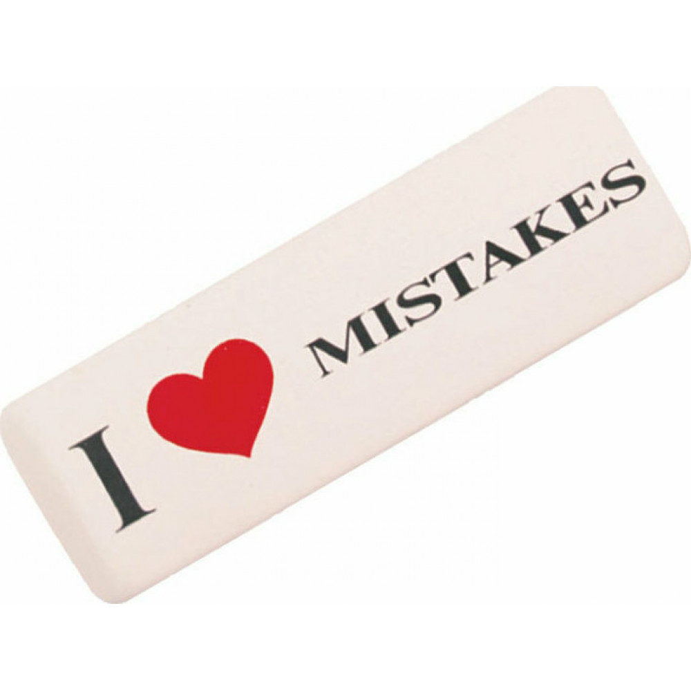 Γόμα Factis λευκή μεγάλη I love mistakes