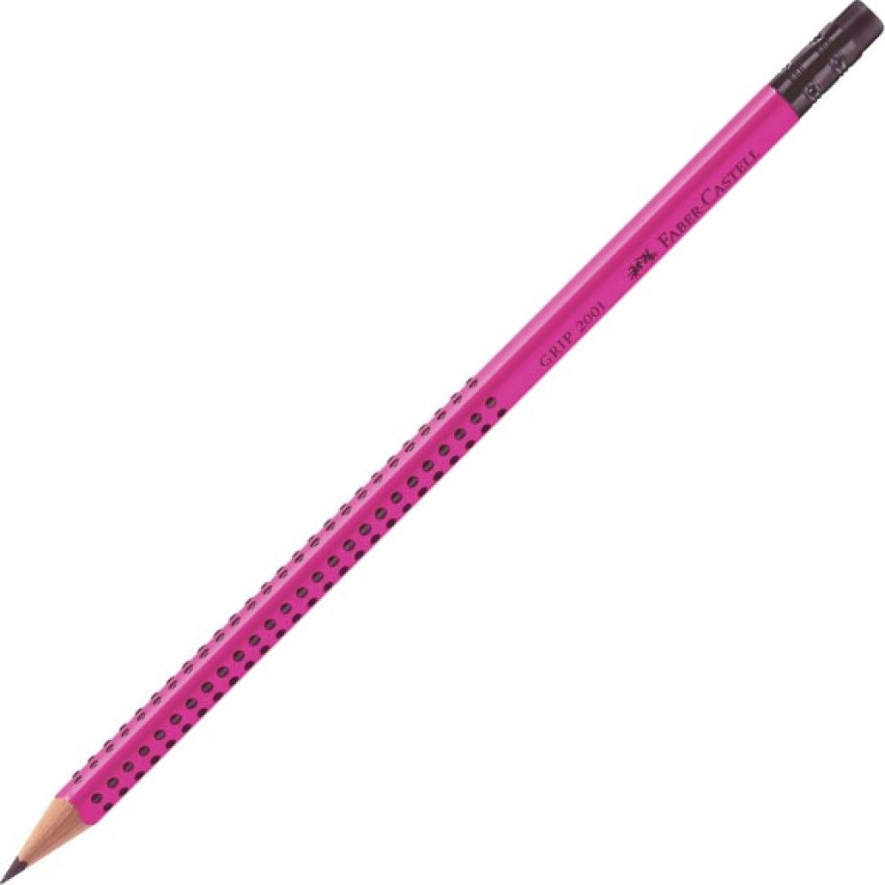 Μολύβι Faber Castell Grip 2001 με γόμα magenta