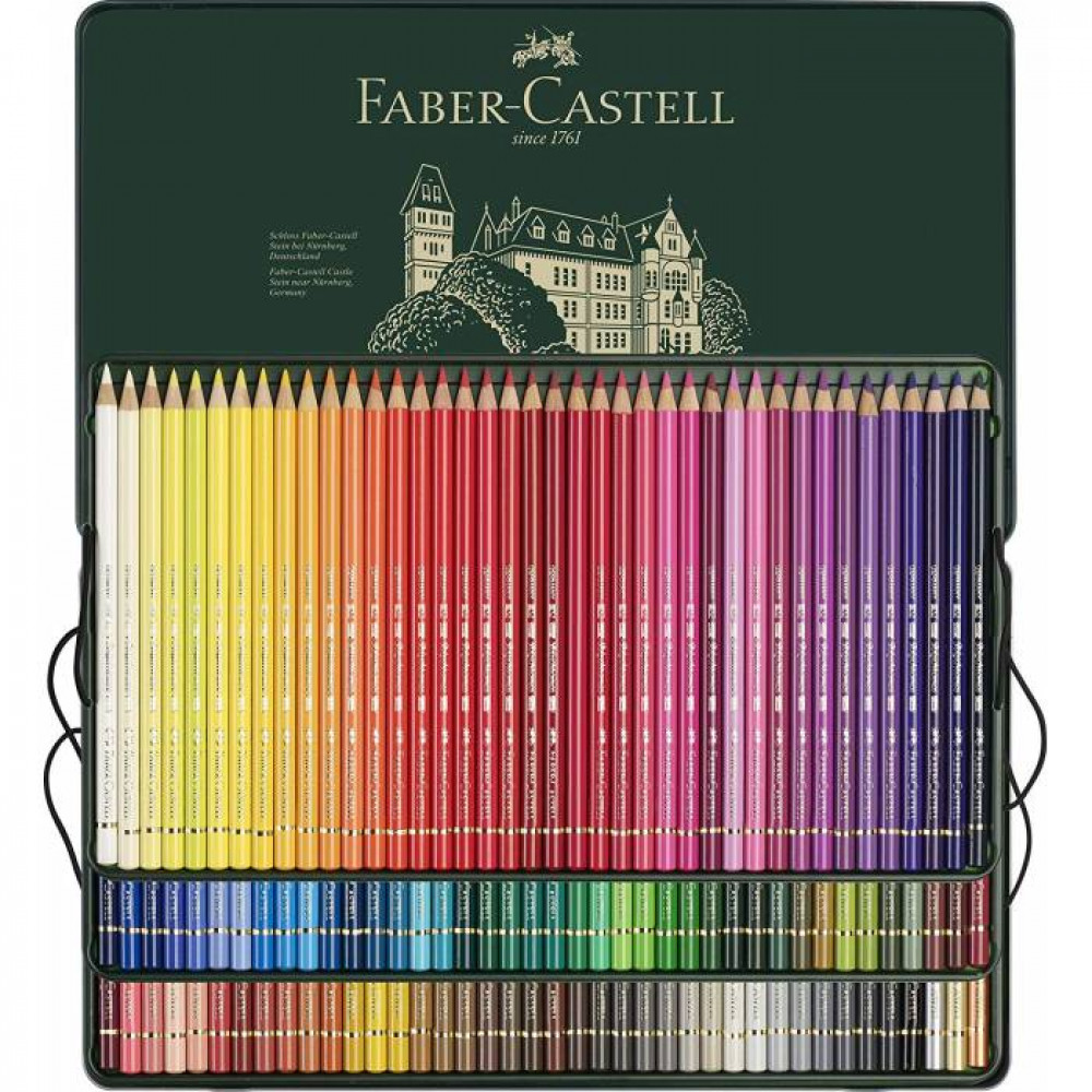 Ξυλομπογιές Faber Castell Polychromos μεταλλική κασετίνα 120 τεμ 110011