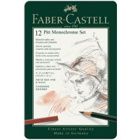 Σετ Faber Castell Pitt Monochrome σε μεταλλική κασετίνα 12 τεμ