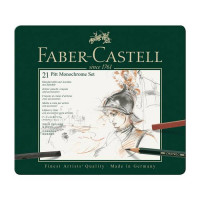 Σετ Faber Castell Pitt Monochrome σε μεταλλική κασετίνα 21 τεμ