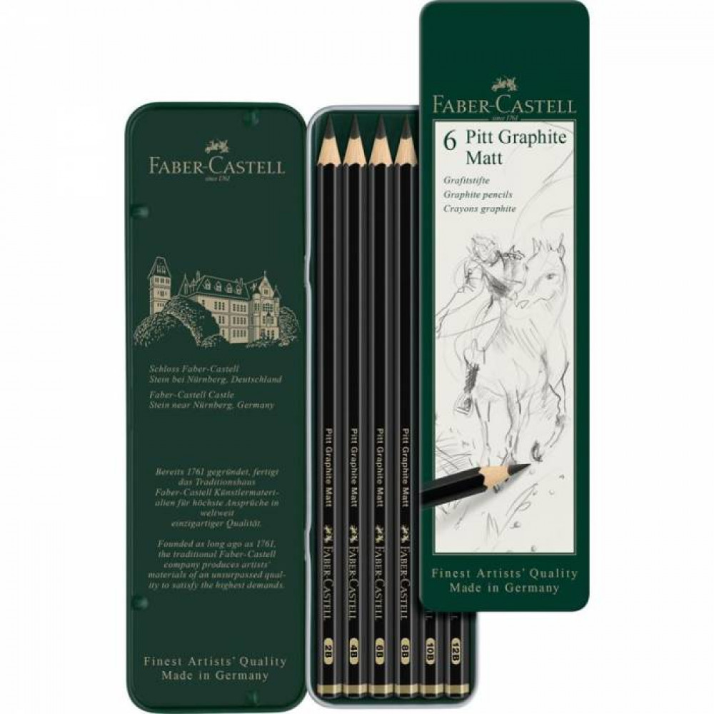 Σετ Faber Castell Pitt Graphite σε μεταλλική κασετίνα 6 τεμ