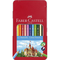 Ξυλομπογιές Faber Castell μεταλλική κασετίνα 12 τεμ.