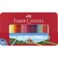 Ξυλομπογιές Faber Castell μεταλλική κασετίνα 60 τεμ. 115894