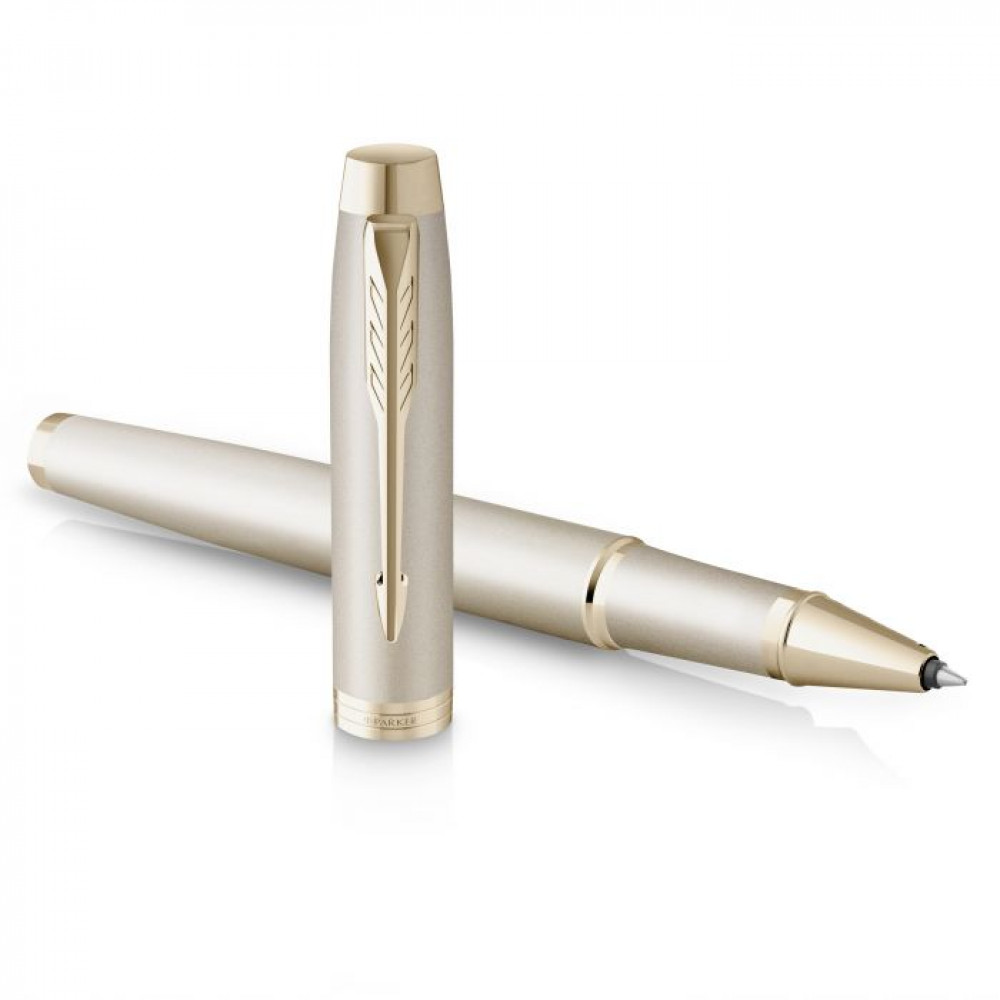 Σετ Parker IM Monochrome Champagne Rollerball με σημειωματάριο