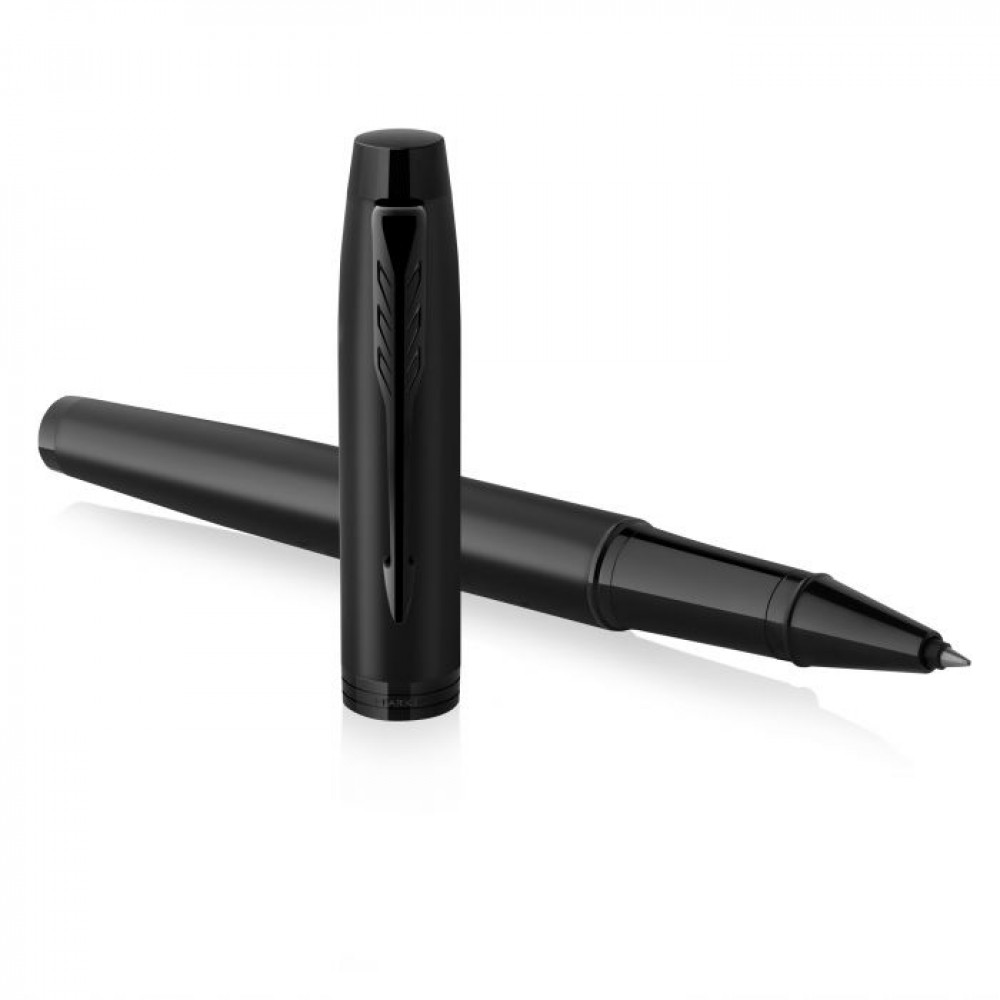 Σετ Parker IM Core Metallic Black BT Rollerball με σημειωματάριο