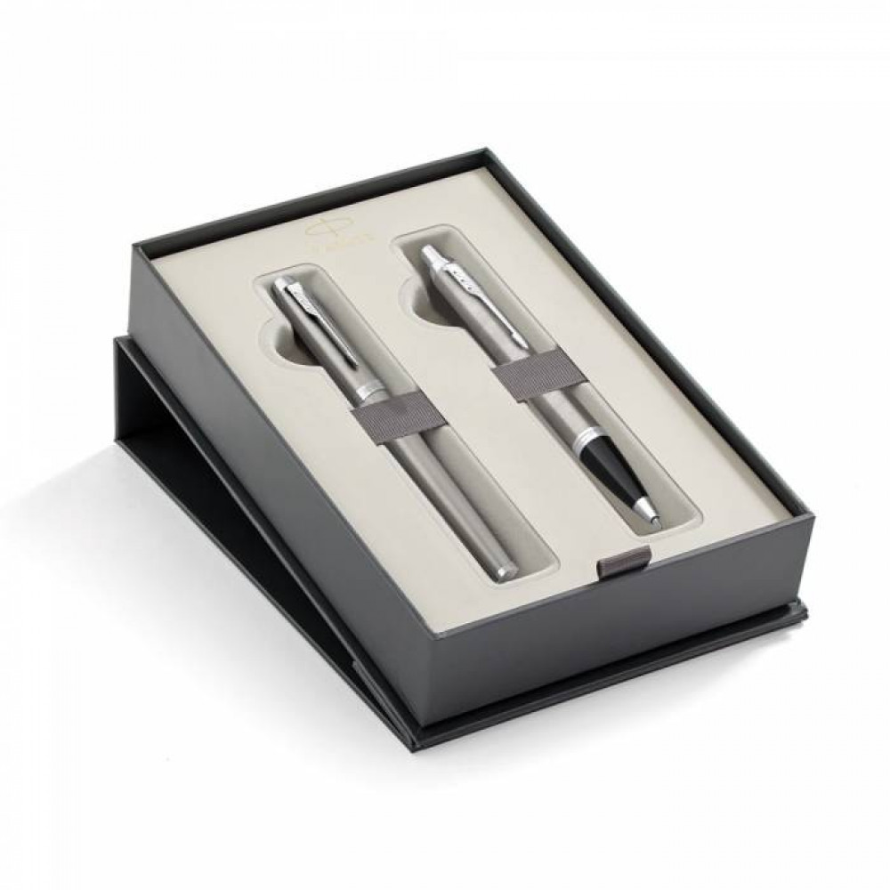 Σετ Parker IM Essential Stainless Steel CT Ballpoint & Rollerball