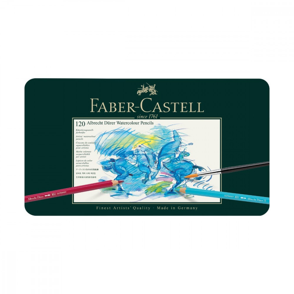 Ξυλομπογιές Faber Castell Aquarela μεταλλική κασετίνα 120 τεμ.