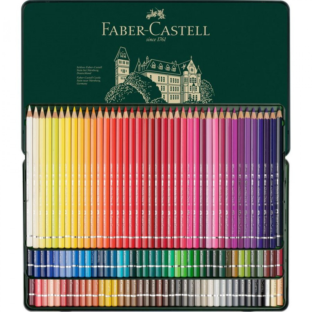 Ξυλομπογιές Faber Castell Aquarela μεταλλική κασετίνα 120 τεμ.