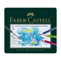 Ξυλομπογιές Faber Castell Aquarela μεταλλική κασετίνα 24 τεμ.