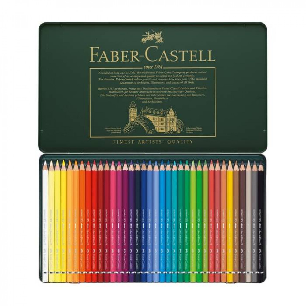 Ξυλομπογιές Faber Castell Aquarela μεταλλική κασετίνα 36 τεμ.