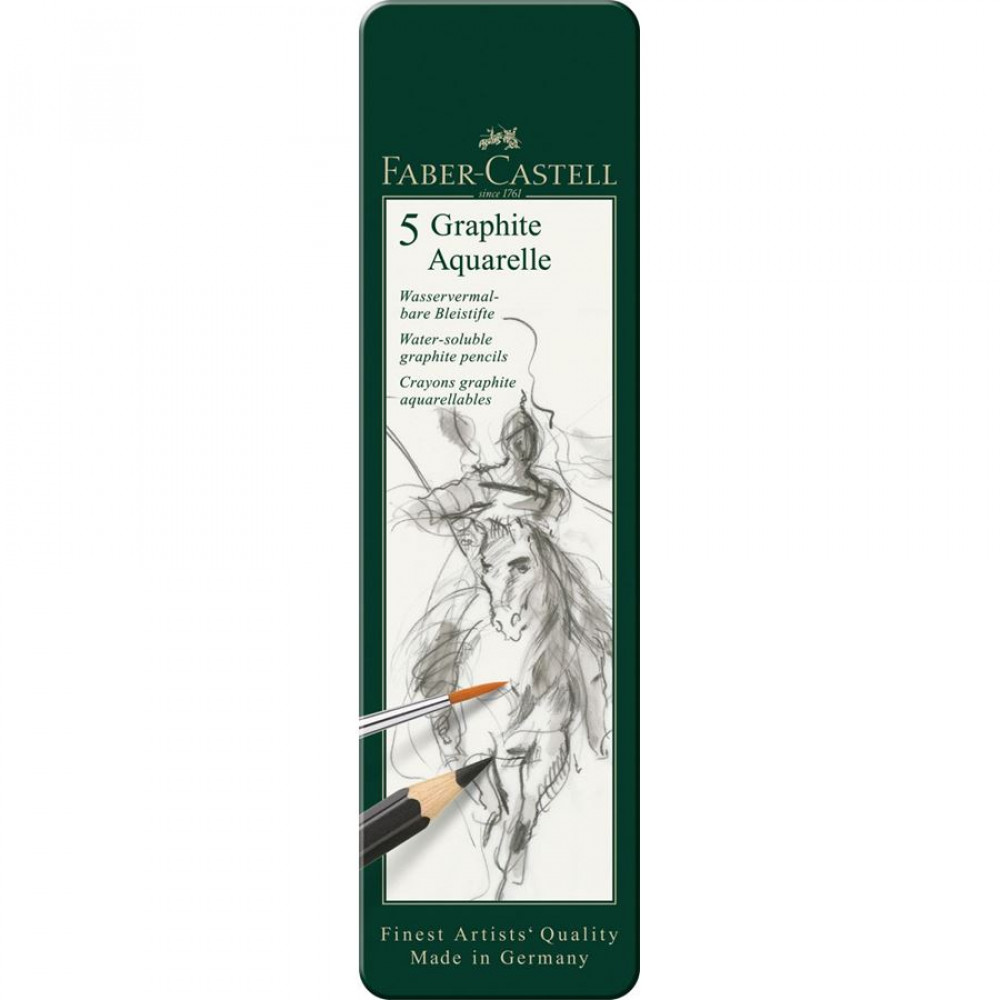 Σετ μολύβια Faber Castell Graphite Aquarelle σε 5 σκληρότητες