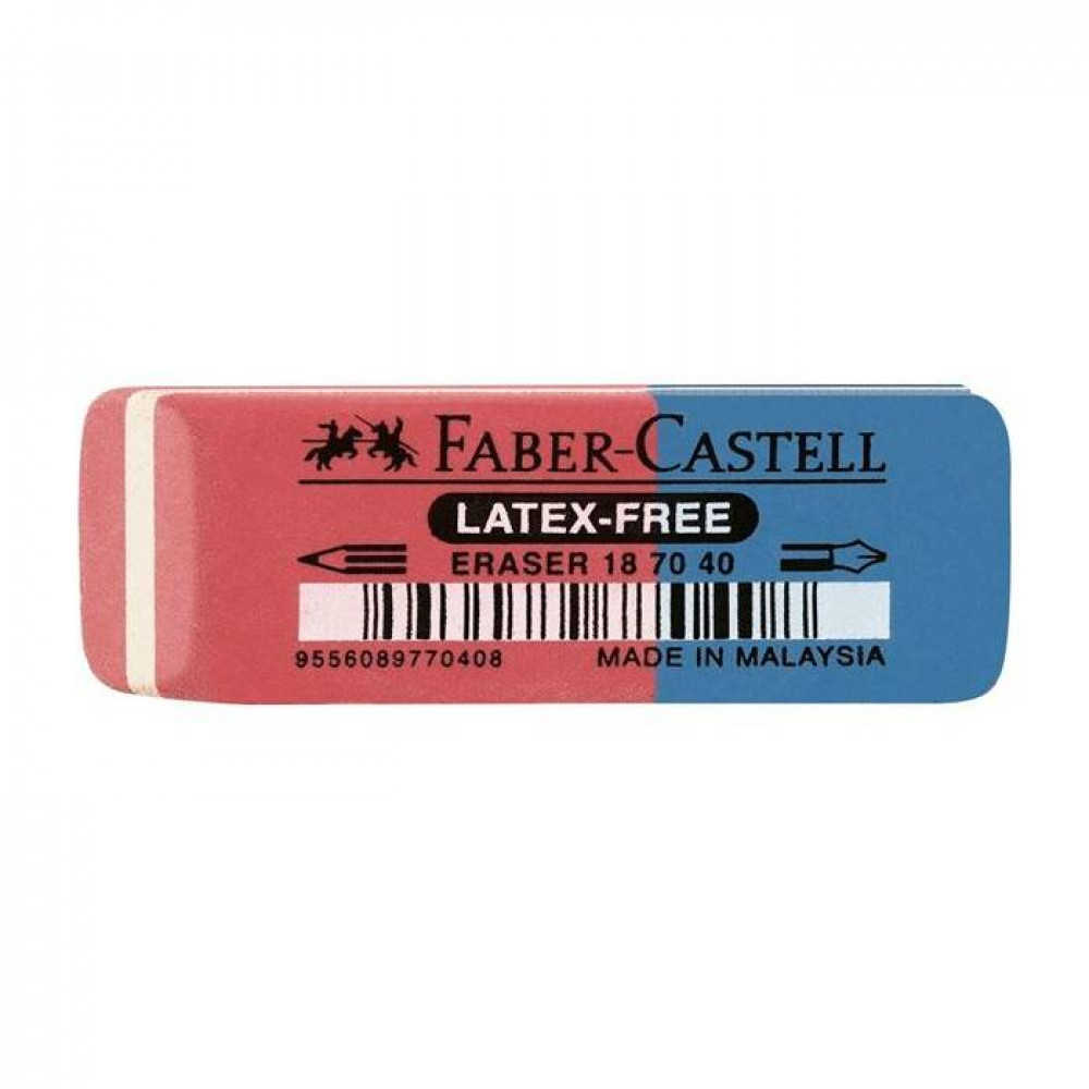 Γόμα Faber Castell κόκκινη μπλε 187040