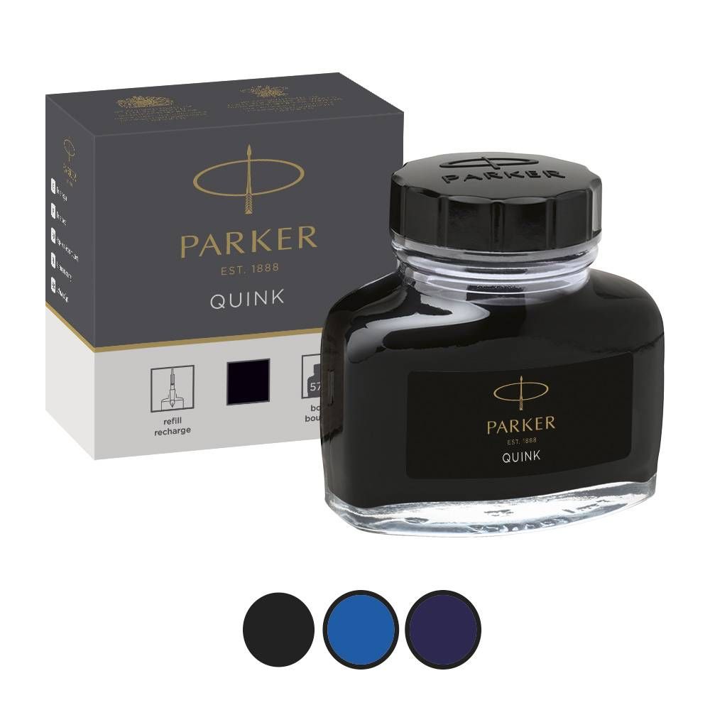 Φιάλη Μελάνης Parker Quink για πένα blue black 57ml