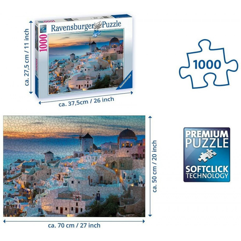 Παζλ Ravensburger 1000τεμ. Σαντορίνη