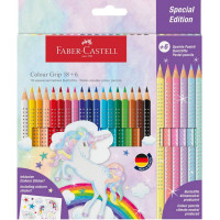 Σετ ξυλομπογιές Faber Castell Unicorn 18+6 Grip/Sparkle