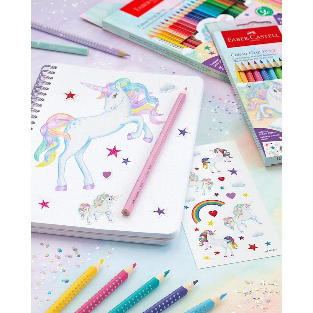 Σετ ξυλομπογιές Faber Castell Unicorn 18+6 Grip/Sparkle