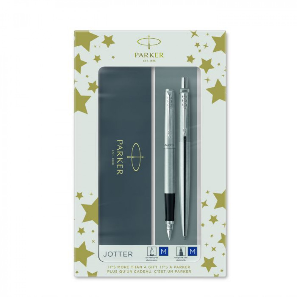 Σετ Parker Jotter Core Duo Stainless Steel CT Πένα & στυλό