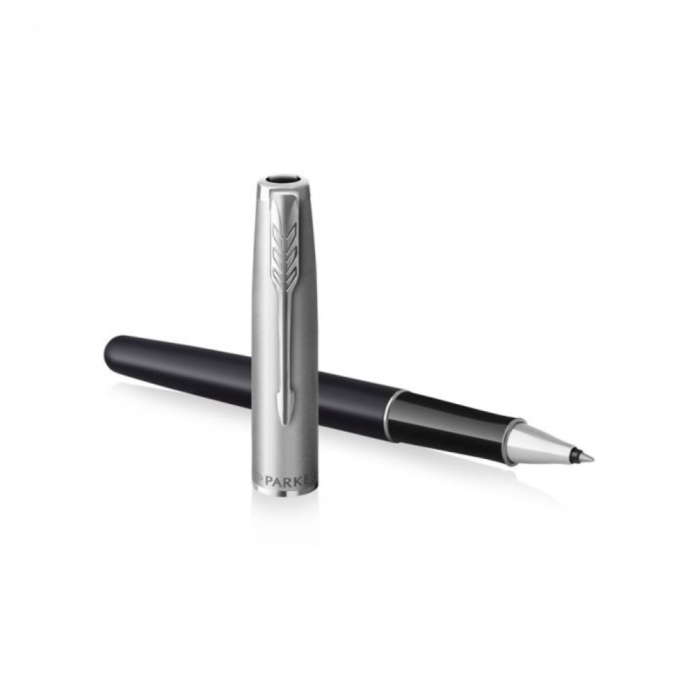 Σετ Στυλό Rollerball Sonnet Parker Essential Black CT με δερμάτινη θήκη