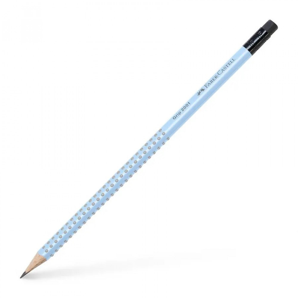 Μολύβι Faber Castell Grip 2001 με γόμα Sky Blue