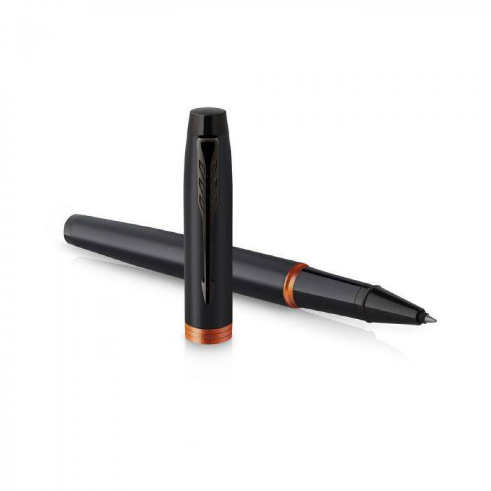 Rollerball Parker IM Acromatic Flame Orange Vibrant Ring BT