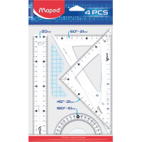 Σετ γεωμετρίας Maped Cristal 20 cm 4 τεμ (Διάφορα Χρώματα)