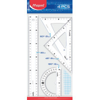 Σετ γεωμετρίας Maped Cristal 30 cm 4 τεμ