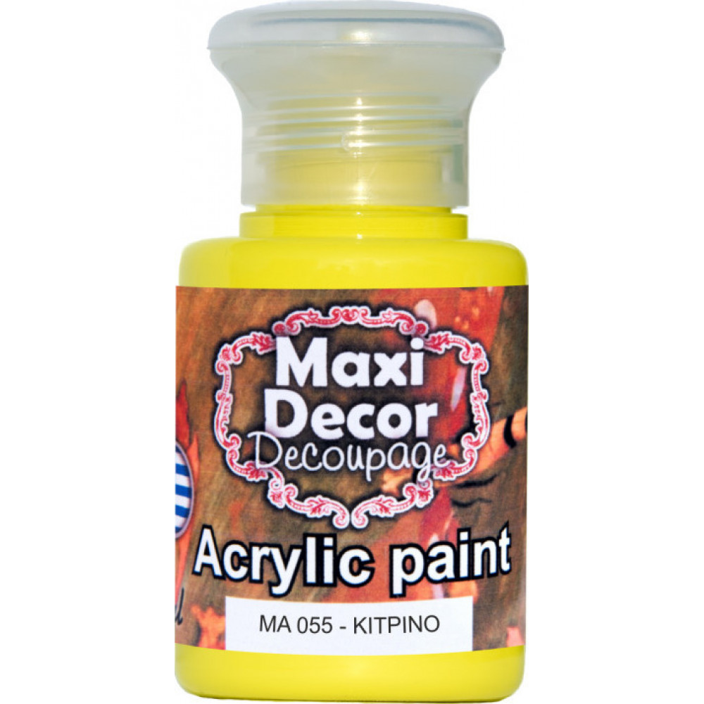 Ακρυλικό χρώμα Maxi Decor 60ml Κίτρινο ΜΑ 055