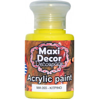 Ακρυλικό χρώμα Maxi Decor 60ml Κίτρινο ΜΑ 055