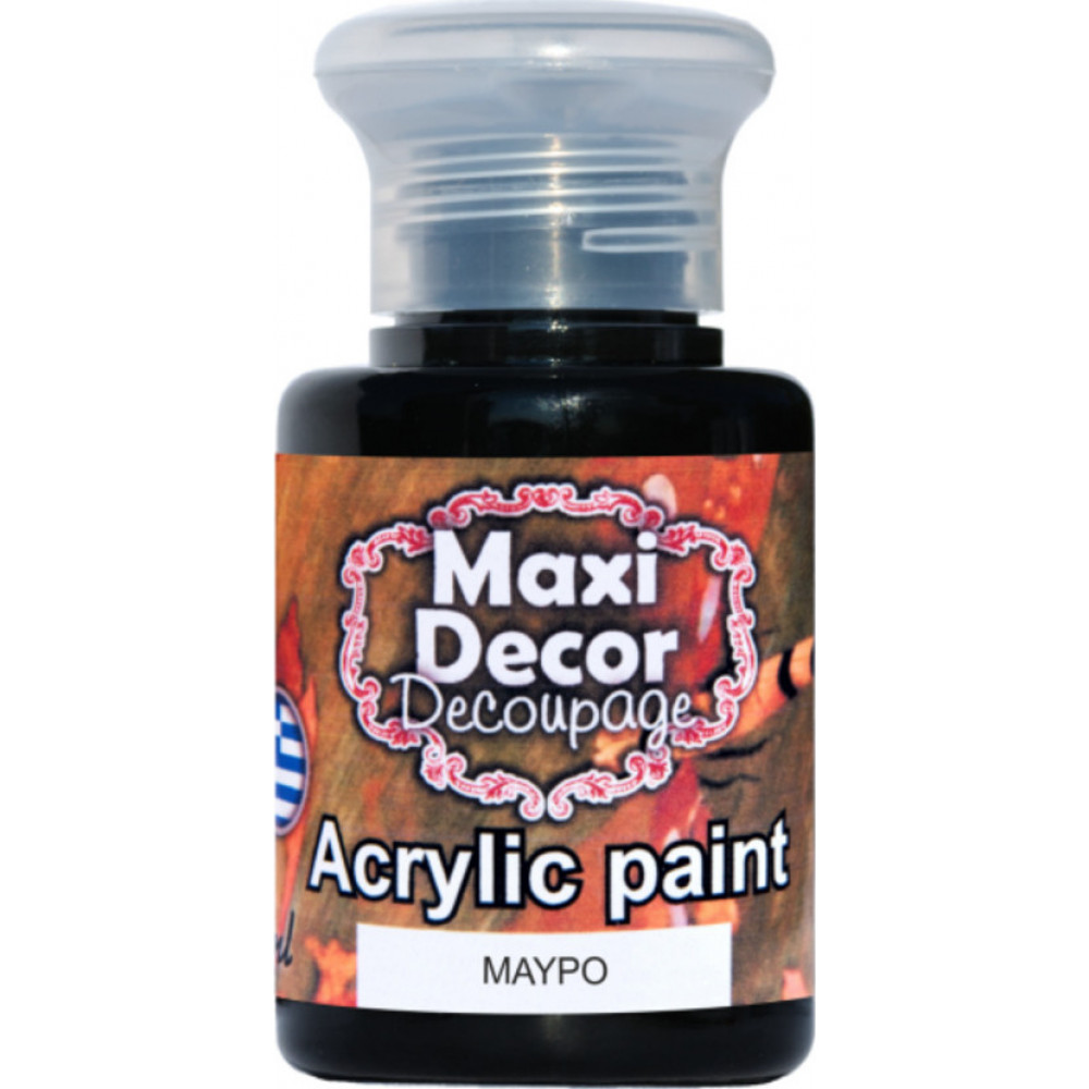 Ακρυλικό χρώμα Maxi Decor 60ml Μαύρο