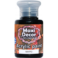 Ακρυλικό χρώμα Maxi Decor 60ml Μαύρο