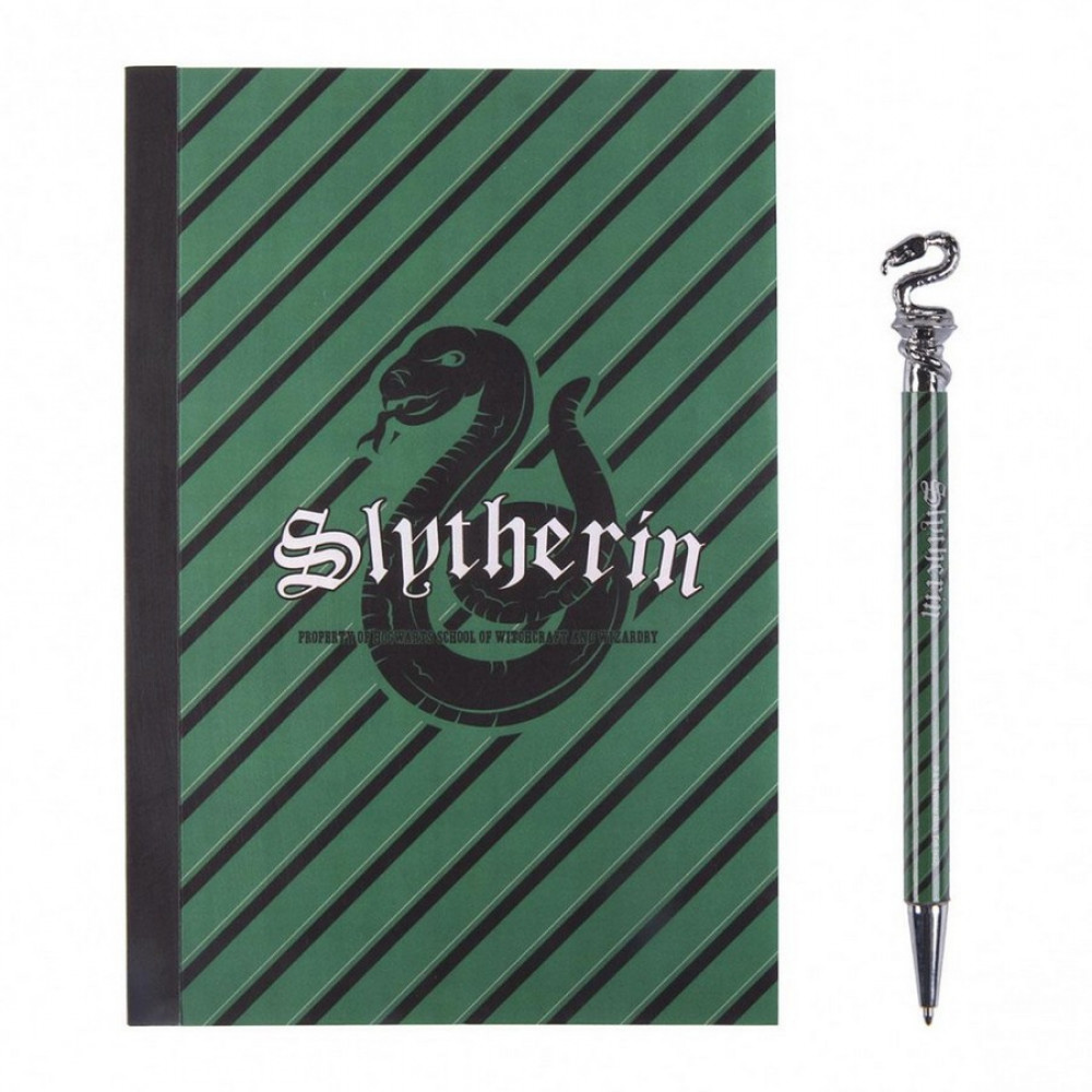 Σετ Harry Potter σημειωματάριο με στυλό Slytherin green