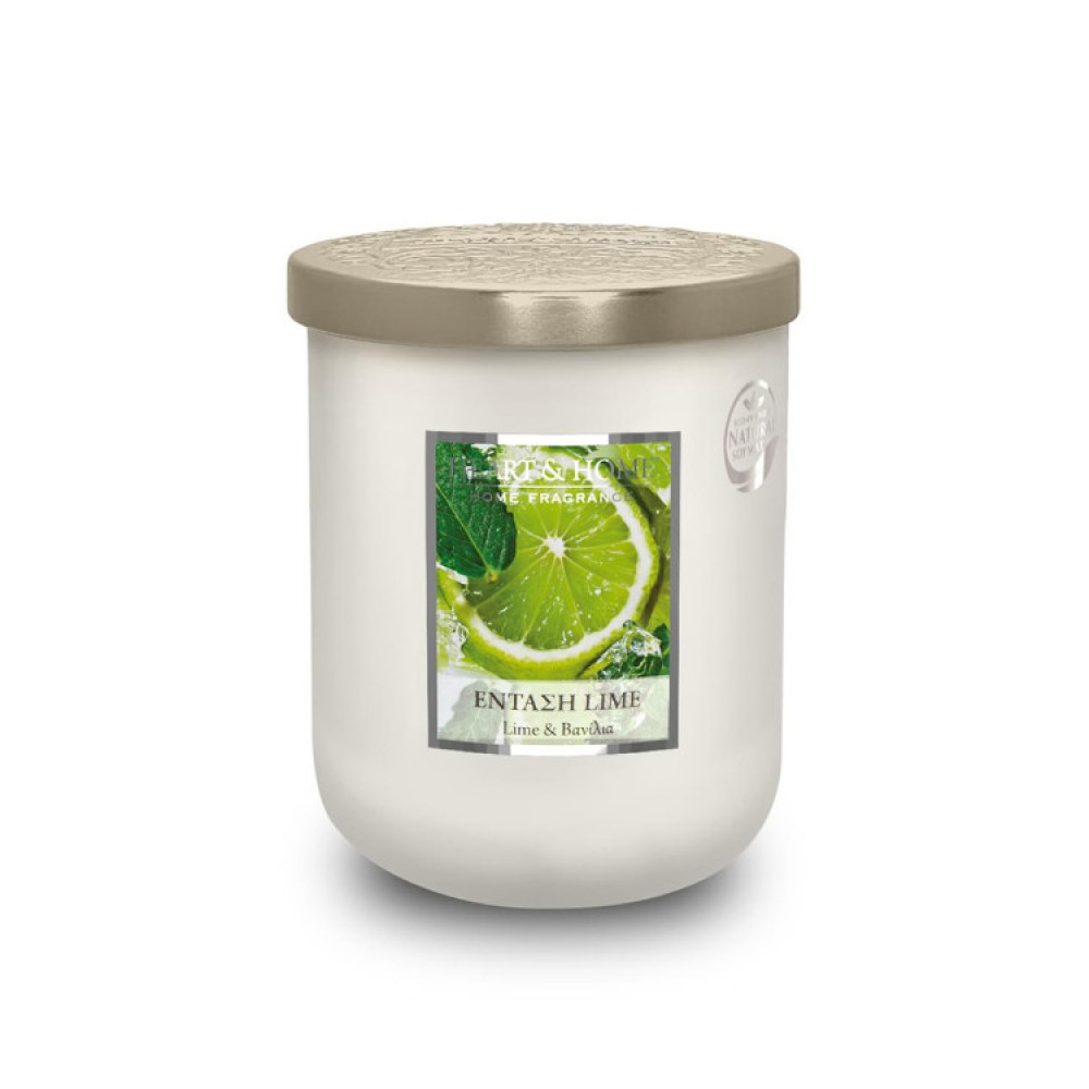 Κερί Heart & Home μεγάλο Έκρηξη Lime 320g