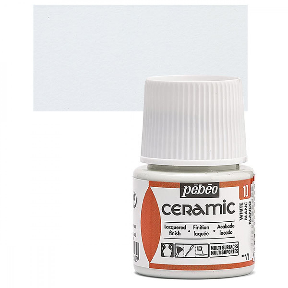 Καλυπτικό Σμάλτο Pebeo Ceramic 45ml White 10