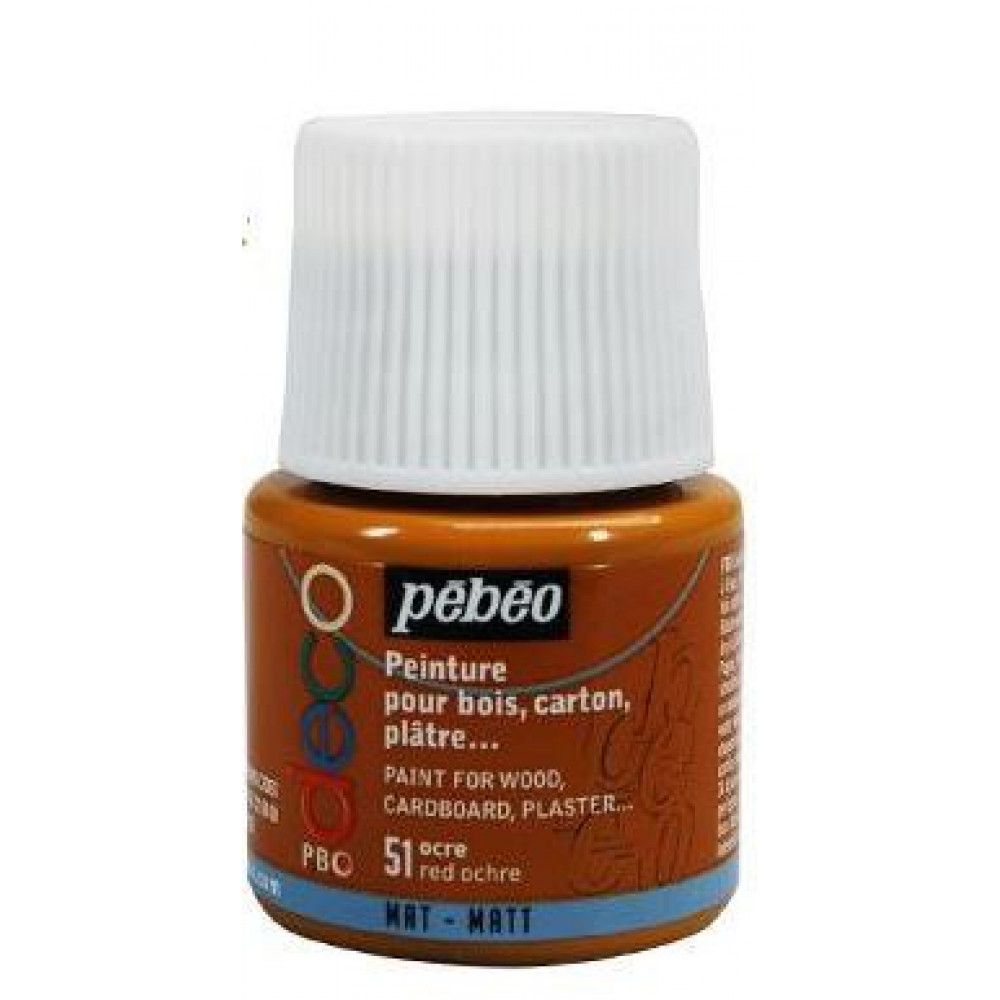 Χρώμα Ακρυλικό Pebeo Matt Deco
 45ml Red Ochre