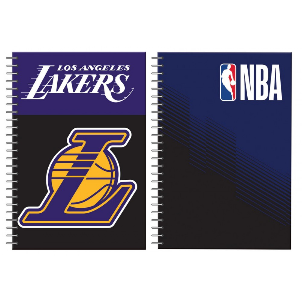 Τετράδιο σπιράλ BMU Lakers - NBA Logo 2 θεμάτων 17x25 70φ.