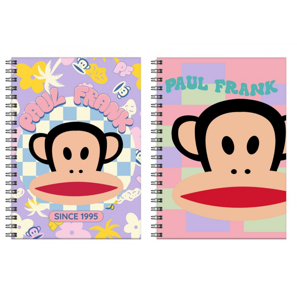 Τετράδιο σπιράλ Paul Frank 1995 - Logo Girl 2 θεμάτων 17x25 70φ.