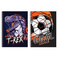 Τετράδιο σπιράλ BMU T-Rex - Soccer 2 θεμάτων 17x25 70φ.